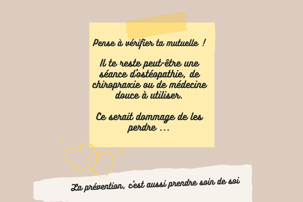 Post-it : Pense à vérifier ta mutuelle !